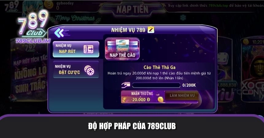Độ hợp pháp của 789Club